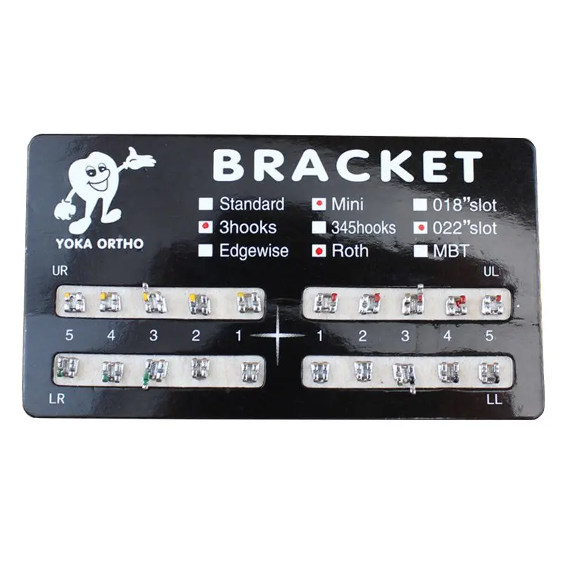 Orthodontic metal brackets
