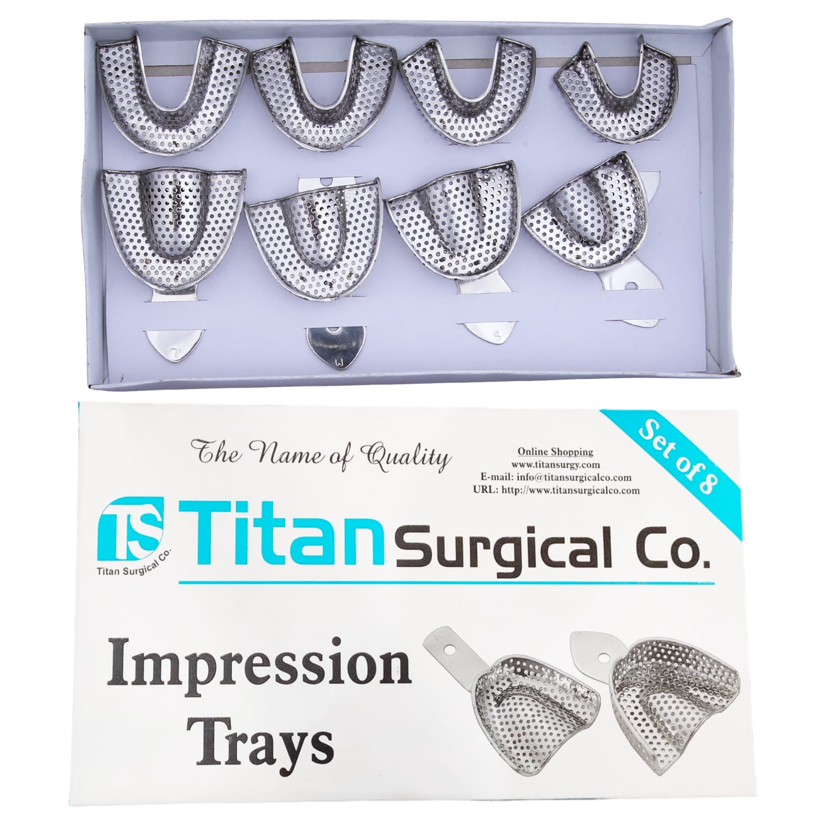 Impression Trays Set Of 8 Pcs.